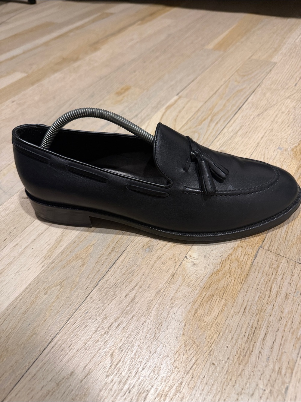 M Gemi Made In Italy Men's Black Tassel Loafers